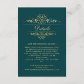 Benzine groen Golden Lijst Wedding Enclosure Kaart (Voorkant)