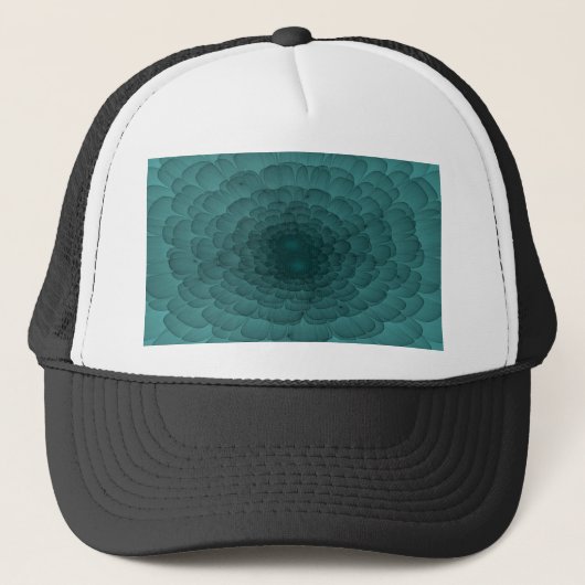 Benzine in het Blauwgroen Trucker Pet (Voorkant)