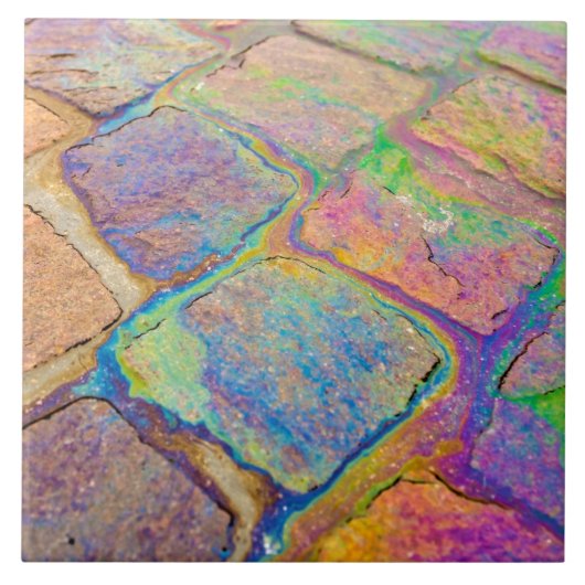 Benzine op koolstenen tegeltje (Voorkant)