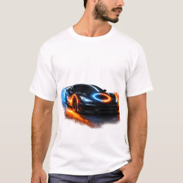 Benzine voor het Vuur Neon Sportauto T-shirt