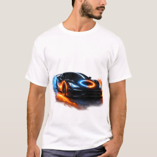 Benzine voor het Vuur Neon Sportauto T-shirt