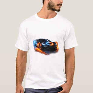 Benzine voor het vuur Neon sportauto T-shirt