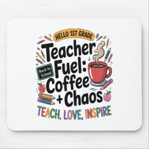 Benzine voor leraren Coffechaos Terug naar school  Muismat