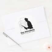 Benzinemedewerkers pompen het de hele dag ronde sticker (Envelop)