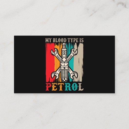 Benzinemractie met automatische Humor van auto Visitekaartje (Achterkant)