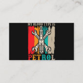 Benzinemractie met automatische Humor van auto Visitekaartje (Voorkant)