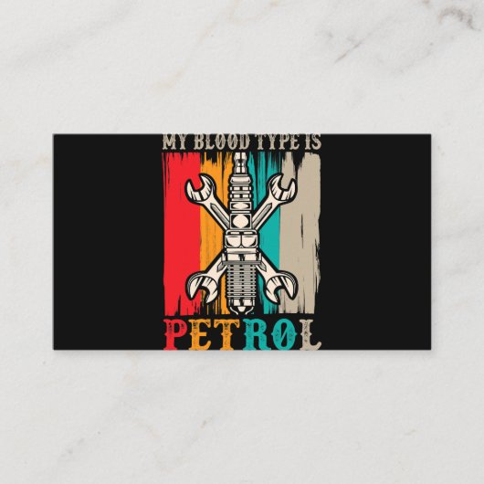 Benzinemractie met automatische Humor van auto Visitekaartje (Voorkant)