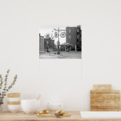 Benzinepomp, 1925. Oude foto Poster (Keuken)