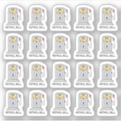 Benzinepomp Benzine Bill Tracker Herinnering Plann Sticker (Voorkant)