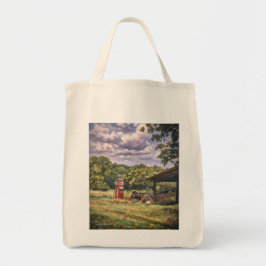  benzinepomp op een landelijk Boerderij Tote Bag