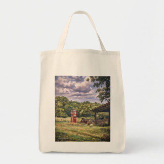  benzinepomp op een landelijk Boerderij Tote Bag