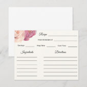 Benzines en Prosecco Vrijgezellenfeest Recipe Inst Notitiekaartje (Voorkant / Achterkant)