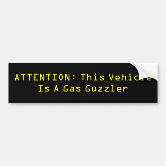Benzineslurper bumpersticker (Voorkant)