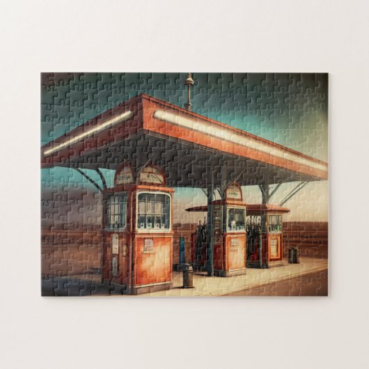 benzinestation 4 Easy Brain Art Puzzels Foto (Horizontaal)
