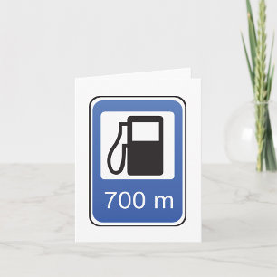 Benzinestation Road Sign Note Kaarten