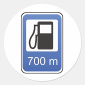 Benzinestation Road Sign Stickers (Voorkant)