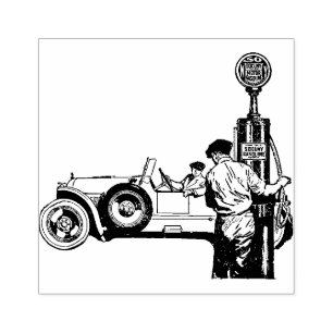  benzinestation Rubber Stamp Rubberstempel