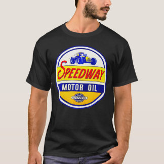 Benzinestation Speedway Motor Olie Auto Fietsgarag T-shirt