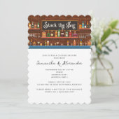 Beoordeel de Bar Rustic Couples Coed Vrijgezellenf Kaart (Staand voorkant)