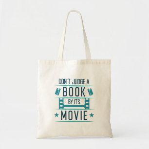 Beoordeel geen boek door zijn film tote bag