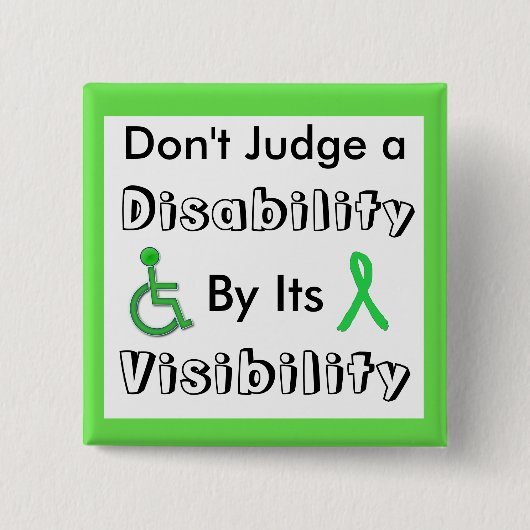 Beoordeel geen Gehandicapten door zijn Button van  (Voorkant)