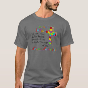 Beoordeel geen kruisstukjes Christelijke autisme T-shirt