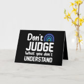 Beoordeel niet wat je niet begrijpt autisme kaart (Gele Bloem)