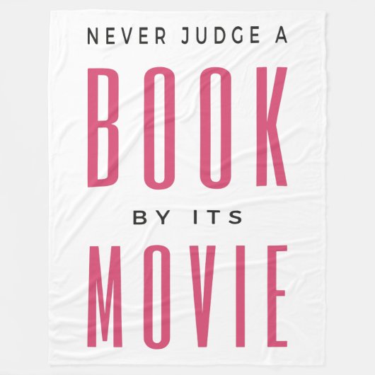 Beoordeel nooit een boek door de film I Fleece Deken (Voorkant)