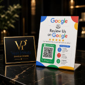 Beoordeel Ons Op Google QR Code Reclamebord Met Voetstuk