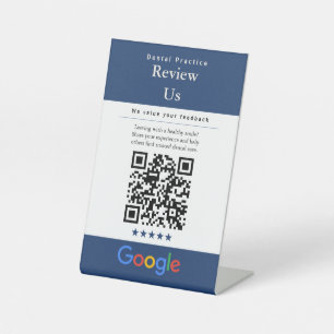 Beoordeel Ons QR Code Bord Google Review Tanda Reclamebord Met Voetstuk