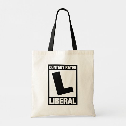 Beoordeeld als Liberal Funny Democraat Tote Bag (Achterkant)