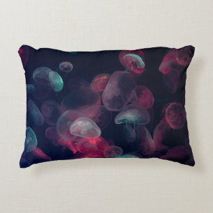 BEOORDEELDE KLEUR JELLYFISH PAINTING ACCENT KUSSEN