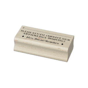 Beoordelen en ondertekenen verzoek + naam docent rubberstempel