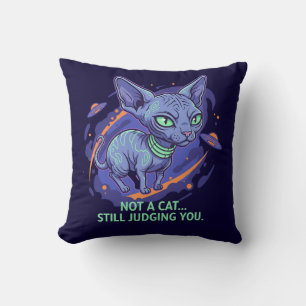 Beoordeling Alien Sphynx Kat Sci-Fi Humor Kunst Kussen