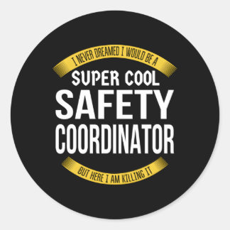 Beoordeling door veiligheidscoördinator ronde sticker