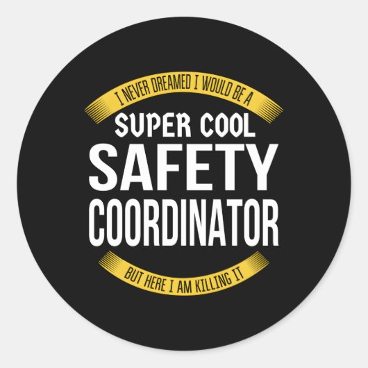 Beoordeling door veiligheidscoördinator ronde sticker (Voorkant)