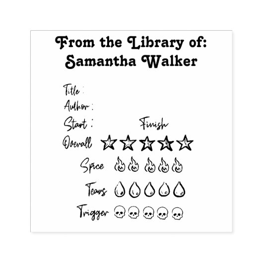 Beoordeling Quick Note Library Rubberstempel (Afrduk)