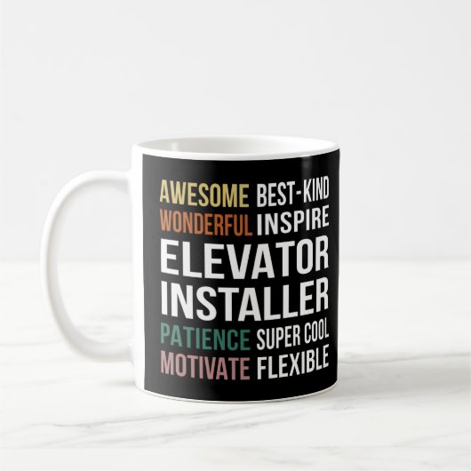 Beoordeling van de liftinstallateur koffiemok (Links)