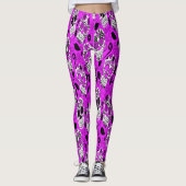 Beoordeling van de schedel van de blauwe en witte  leggings (Voorkant)