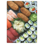 Beoordeling van Japanse sushi-favorieten Klembord (Achterkant)