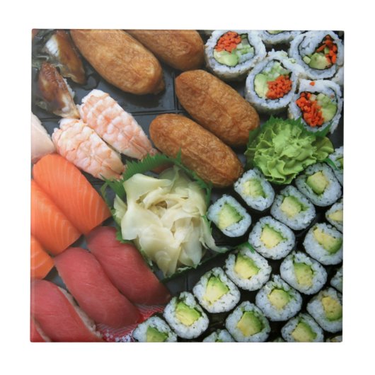 Beoordeling van Japanse sushi-favorieten Tegeltje (Voorkant)