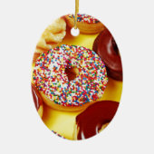 Beoordeling van lekkere donuts keramisch ornament (Voorkant)
