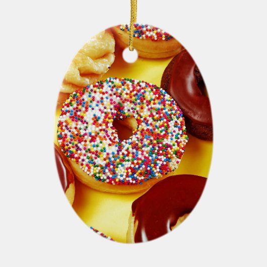 Beoordeling van lekkere donuts keramisch ornament (Voorkant)