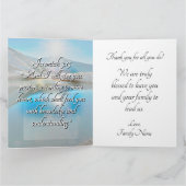 Beoordeling van North Lake Blue Sunrise Pastor Bedankkaart (Binnen)