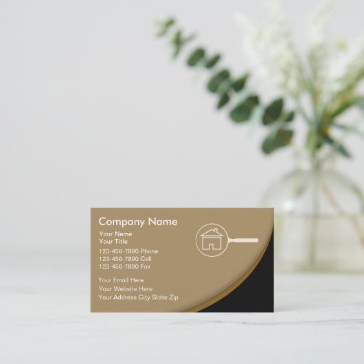 Beoordeling van onroerend goed visitekaartje (Staand voorkant)