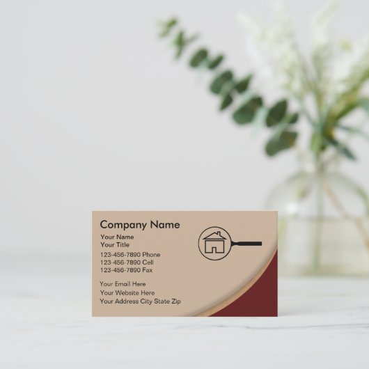 Beoordeling van onroerend goed visitekaartje (Staand voorkant)