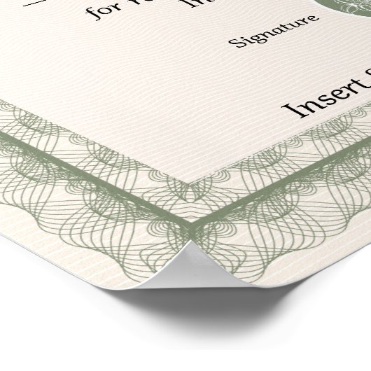 BEOORDELINGSCERTIFICAAT POSTER (Hoek)