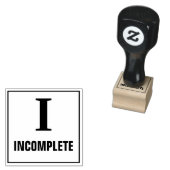 Beoordelingsstempel van de leerkracht: I - INCOMPL Rubberstempel (Gestempeld)