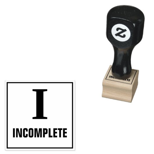 Beoordelingsstempel van de leerkracht: I - INCOMPL Rubberstempel (Gestempeld)