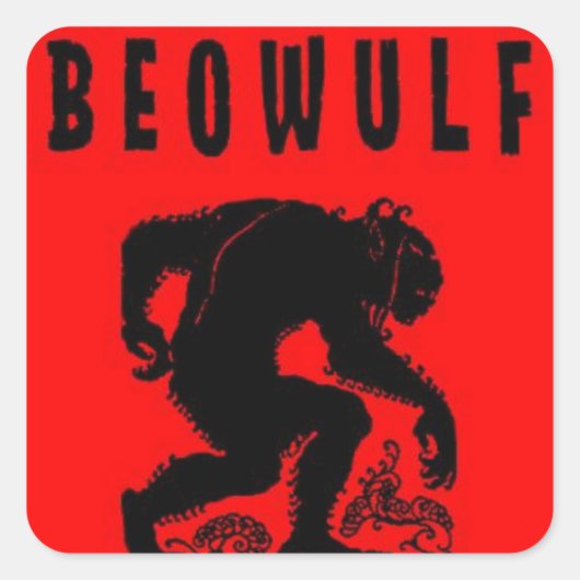Beowulf - Grendel Vierkante Sticker (Voorkant)
